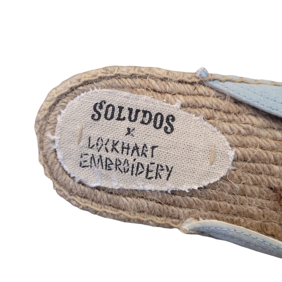 SOLUDOS x LOCKHART EMBROIDERY Limited New York Edition Espadrilles Slides Shoes - Picture 4 of 7